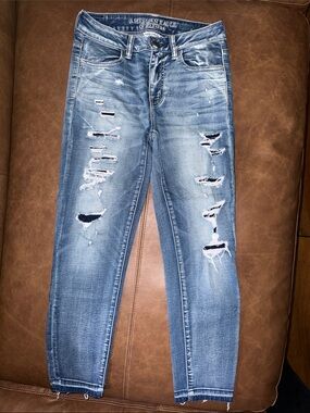 4 Long American Eagle super stretch hi rise jegging crop